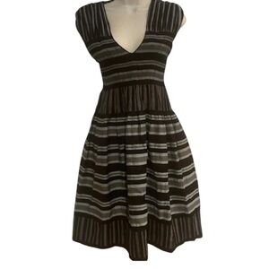 Black striped dress